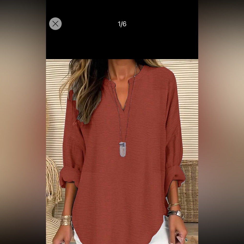 Light weight top beautiful bronze color